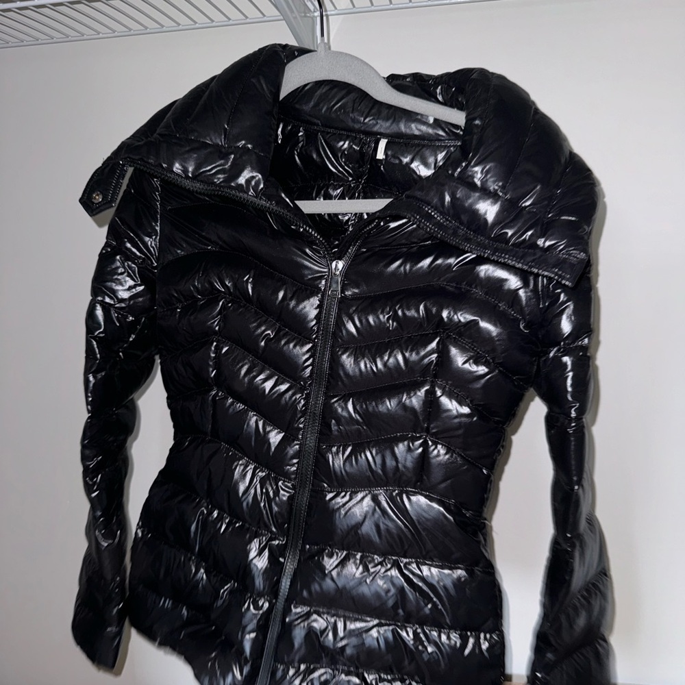Moncler Shiny Black Puffer Jacket - Picture 3 of 8